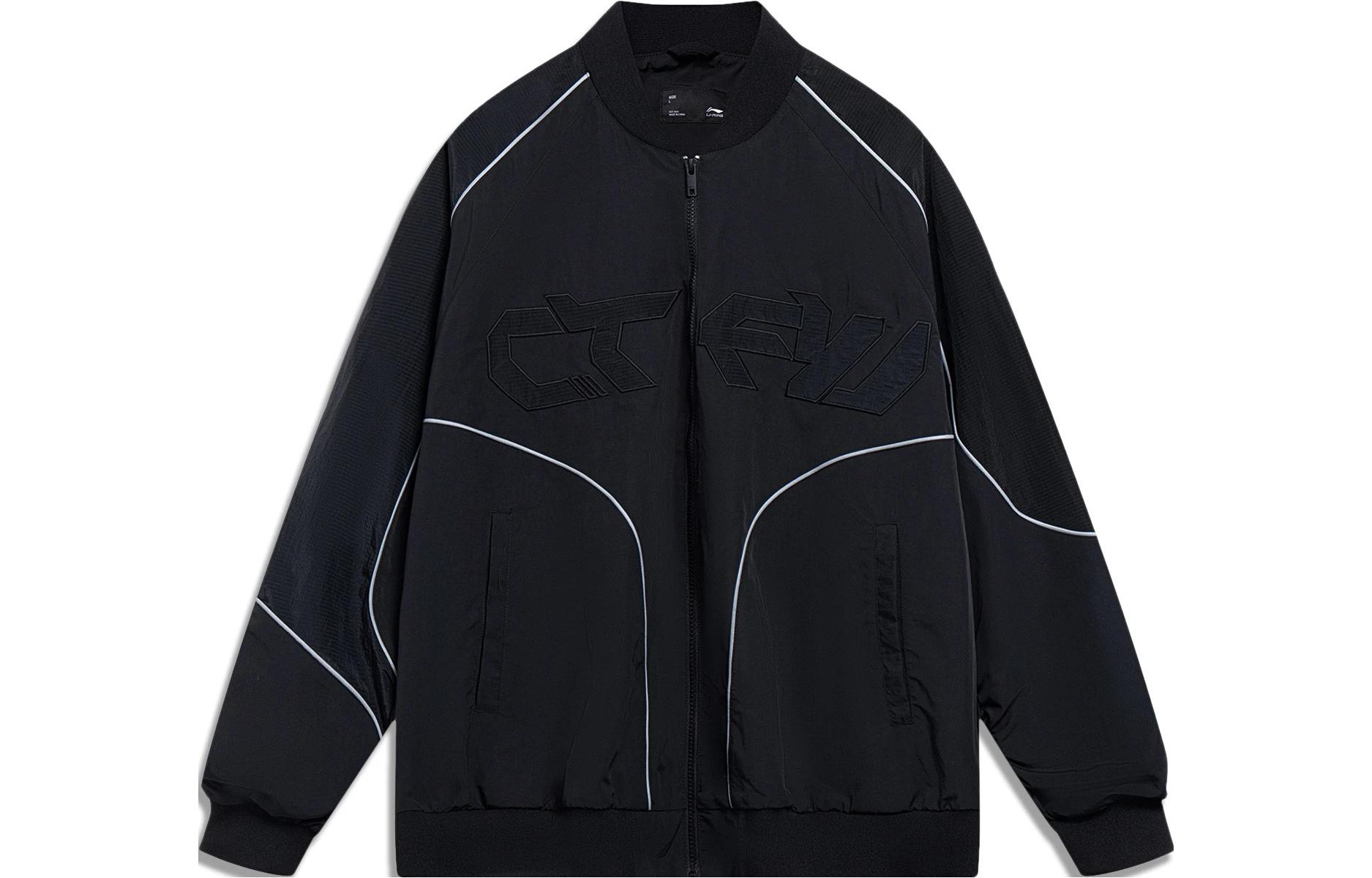 LiNing CF Tracing Sports Fashion Collection Jacket Unisex Black AJDT505-1 L