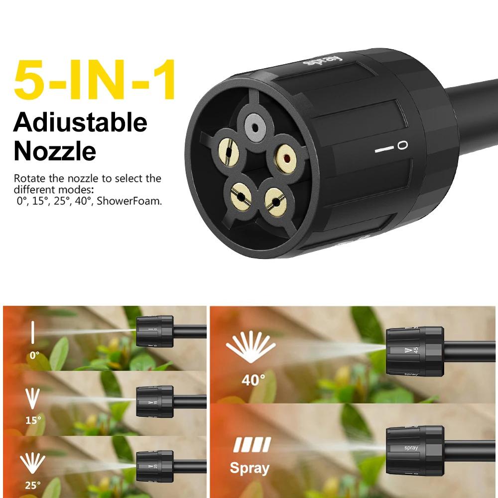 100Bar Cordless Brushless High Pressure Washer 5-in-1 High Pressure Car Washer Cleaning Tool Foam Generator Suitable for Car Was