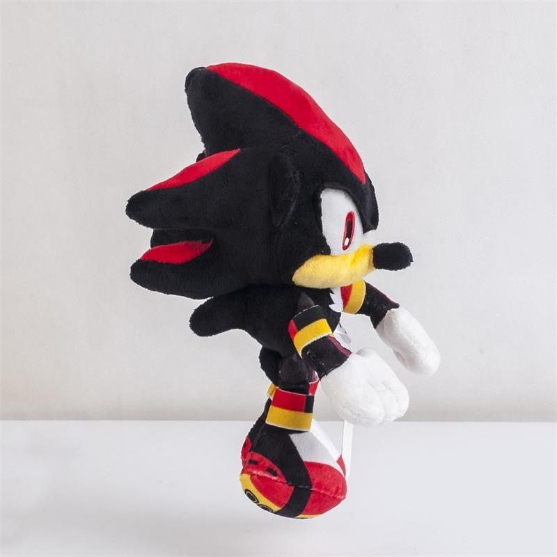 Hochwertige Sonic The Hedgehog Plüschpuppe Shadow Sonic Kuscheltier 10 Zoll Schwarz Geschenk