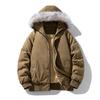 Big Fur Collar with Cotton and Thick Cotton Jacket for Men, Thick and Stylish, Cool Hooded Cotton Jacket