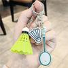 Creative Badminton Racket Keychain: Sporty Pendant & Backpack Ornament - Perfect Small Gift for Boys and Girls