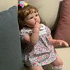 3D Maling Hud Med Vene Silikon 60 cm Reborn Baby Doll For Girl Langt Hår Prinsesse Småbarn Bebe Artist Collection Gave