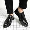 Heel Spring Autumn Men'S Leather Dress Shoes Fashion Casual New Designer Hollow Height Casual Platform Shoes Man