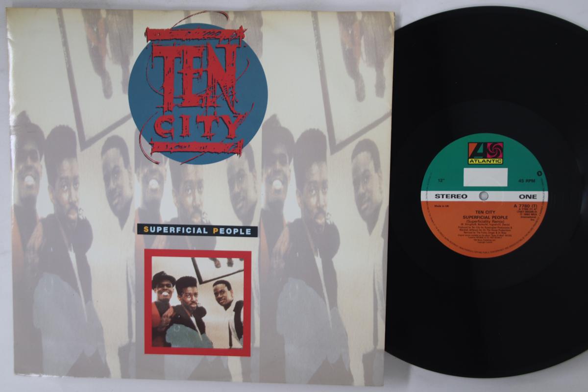 12inch Record TEN CITY - Superficial People A7780T ATLANTIC 1990 UK Dance  Electronica Used