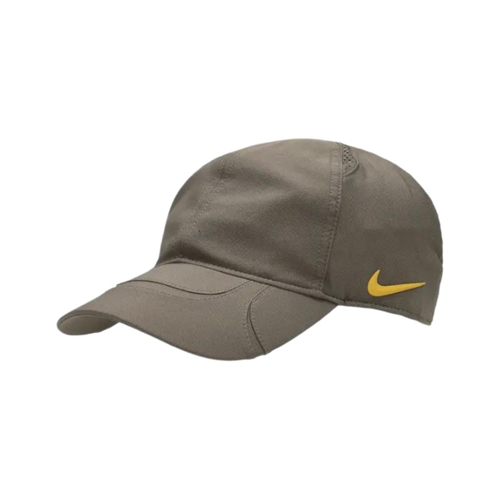 Nike Breathable Hole Design Polyester Duckbill Cap Men caps Olive-Gray Ochre FV5541-041