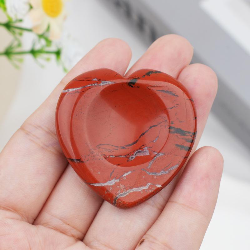 1pc Worry Stone Amethyst Tiger Eye Thumbstone Love Shape Natural Stone Meditation Jewelry Gifts