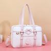 Cute Cartoon JK PU Shoulder Bags 2026 Sweet Embroidery Kawaii Uniform Crossbody Bags New Teenage Girls Lolita Bags for Women