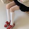 Versatile Women's Slimming Maillard Knee-High Socks - Solid Autumn/Winter Colors