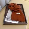 New solid color scarf women's imitation wool versatile scarf men's scarf autumn and winter knitted small scarf tide