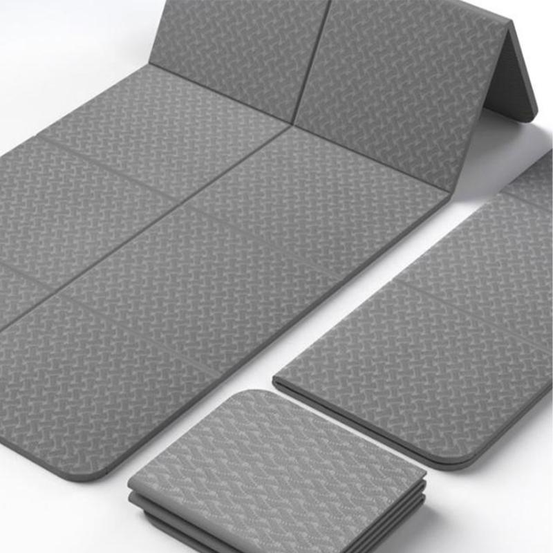Foldable Yoga Mat Travel Nonslip Portable Gym Mats for Pilates Fitness Exercise Mat for Women Men with Travel Carry Bag