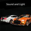 1/24 Ford Mustang Shelby GT500 Viper Alloy Sports Car Model Diecast Metal Toy Racing Car Vehicle Model Sound and Light Kids Gift