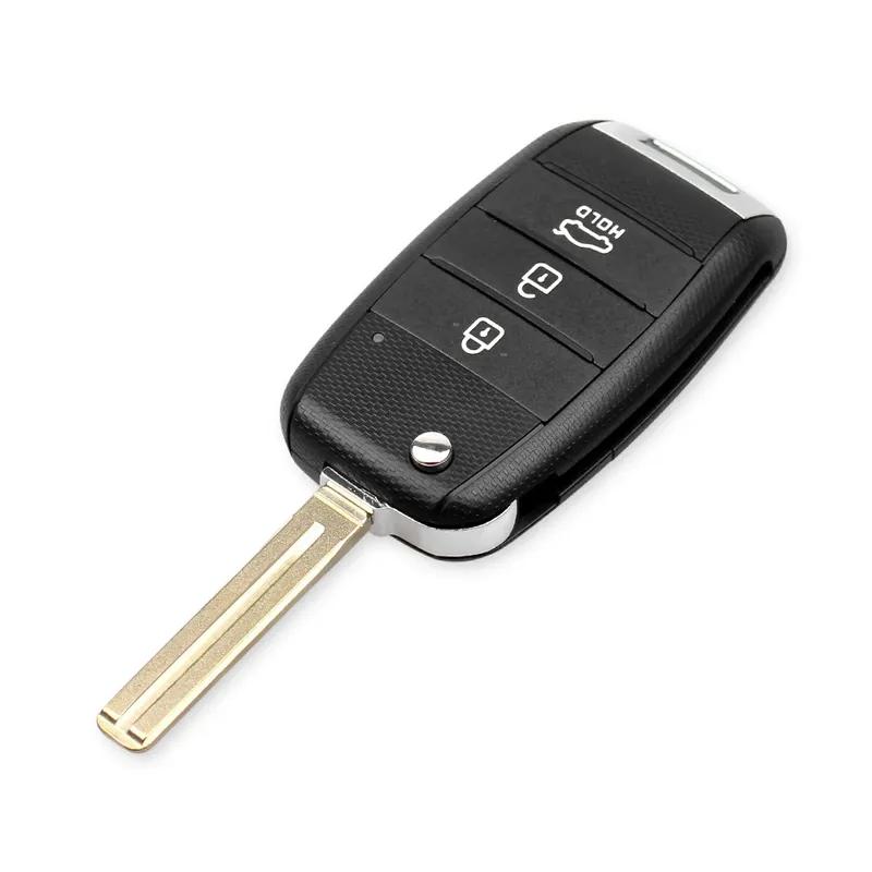 KEYYOU 10Pcs Car Remote Key Shell Case 2/3/4 Buttons For KIA K3 K2 K5 Rio Sorento Carens Cerato Forte TOY40/HYN14 Blade Housing