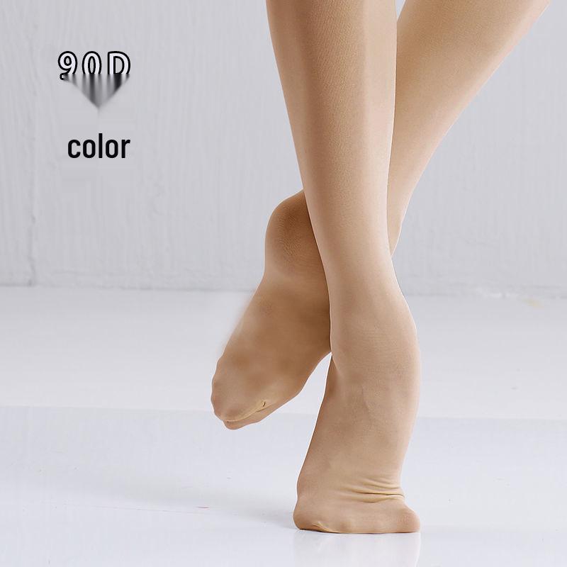 Girls' Ballet Dance Tights - Pink Velvet 60D, Spring/Summer Thin Dance Socks
