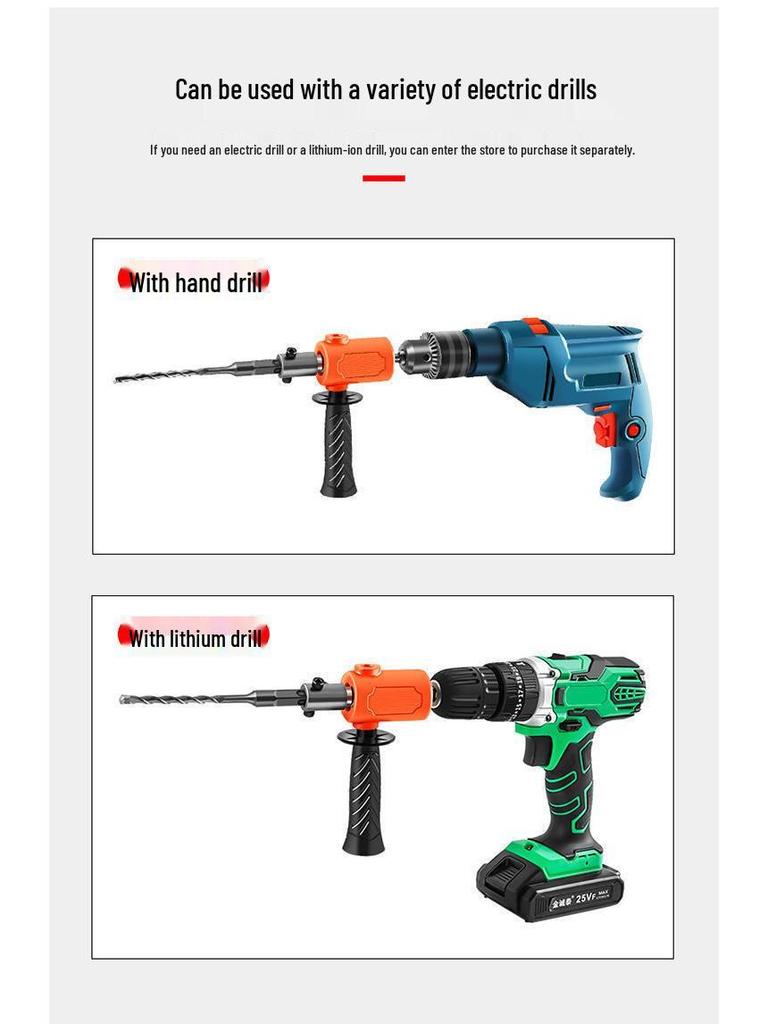 High-Power Electric Hammer Impact Drill for Household Cement and Concrete, Lightweight with Small Conversion Head