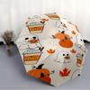 1pc Pumpkin Ghost Automatic Umbrella   Auto Open/Close Folding Umbrella with  8 Rib Frame, 3 Fold Compact Umbrella for Men & Women, 131