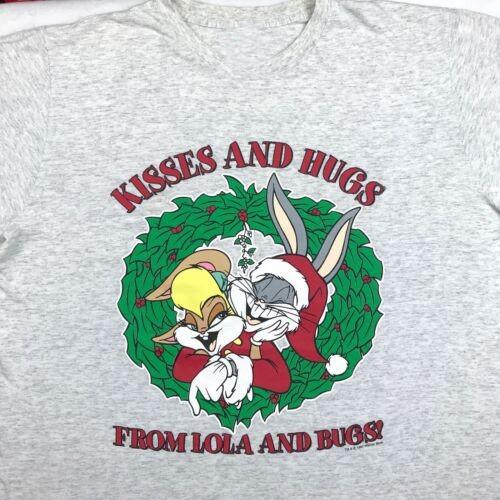 LOLA BUGS BUNNY Рождественская футболка Хлопок Унисекс Футболка S-4XL ZL447 Унисекс Футболка XXXL