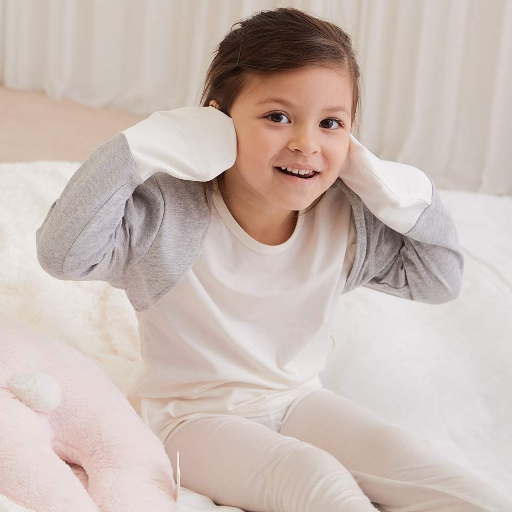 Edenswear Pure Cotton Sleeve Gloves with Zinc Fiber for Baby Eczema and Face Scratch Prevention (Blue, 6-Piece Set)