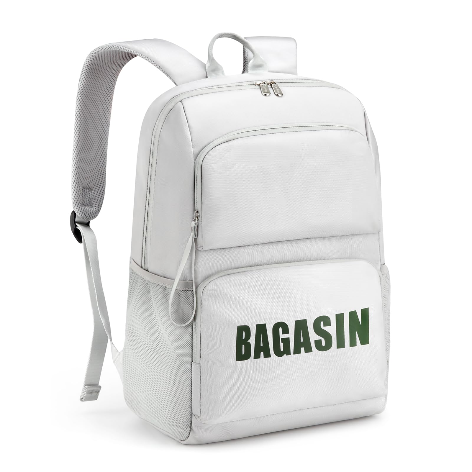 

Large Stylish Laptop Compatible Perfect for and Silver Gray [bagasin] Lightweight, Capacity, Backpack, 23L, Unisex, (15.6 inch), Commuting, Travel,