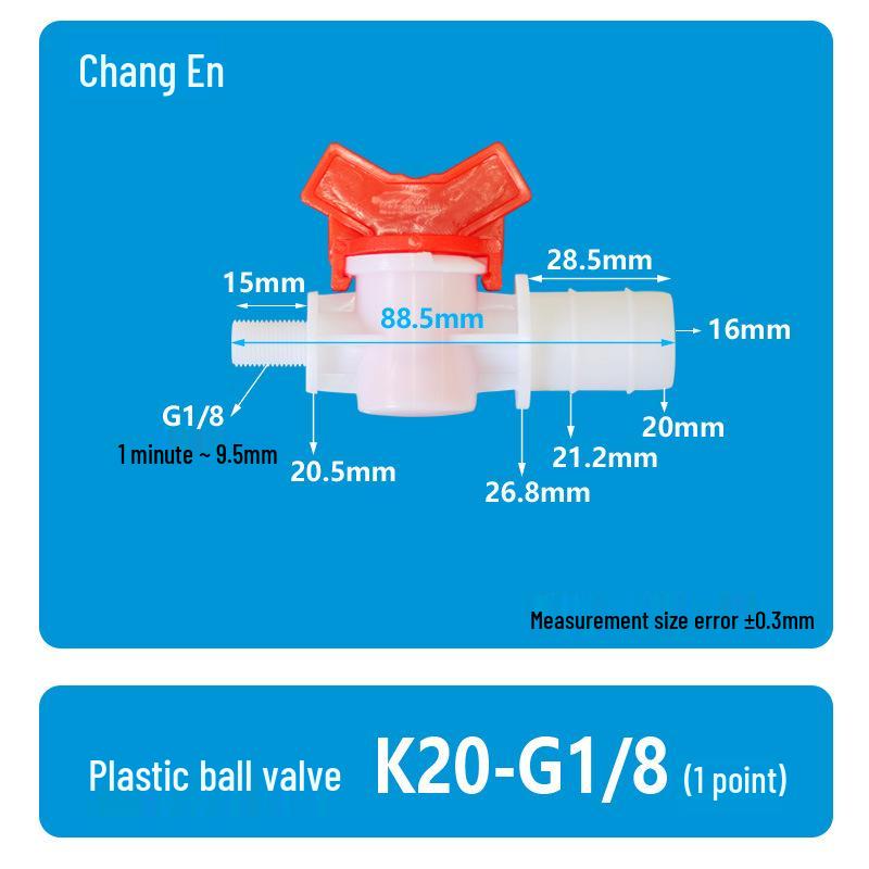 G1/8 Thread Pagoda Quick-Connect Water Ball Valve
