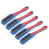 5Pcs Wire Brush Stainless Steel Bristle Silicone Handle Cleaning Tool for Woodworking
