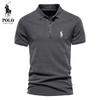Sommer Stickerei Kragen Sport Herren Reine Baumwolle Poloshirt, Modisches und Lässiges Herren Einfarbiges Kurzarm T-Shirt