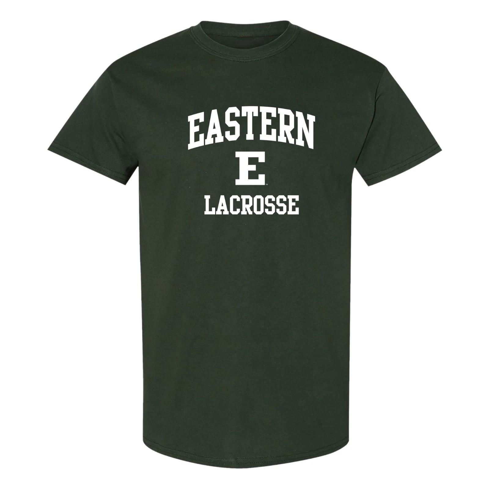 Eastern Michigan Arch Logo Lacrosse T-Shirt - Forest L