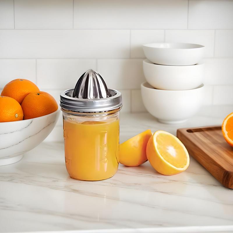 304 Stainless Steel Lemon Juicer Lid Home Small Creative Juicer Lid Portable Manual Juicer Orange Squeezer Kitchen Supplies