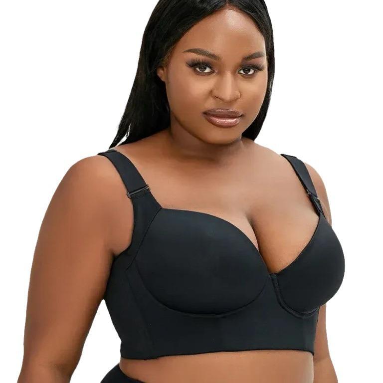 Plus Size Sexy Lingerie: Side Support, Anti-Sagging Underwire Bra for Women