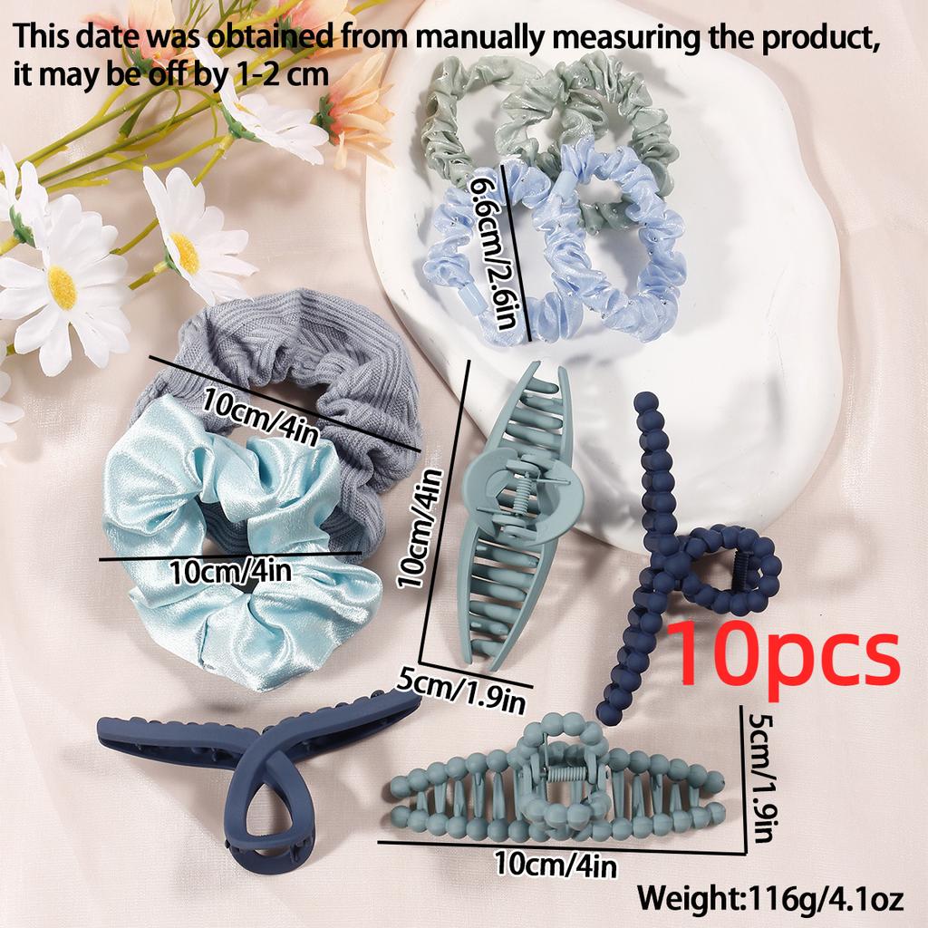 10PCS Black Coffee Large Hair Claws Elegant Acrylic Hair Clip Hairpins Barrette Crab Claw Clips Headwear For Women Girls Hair Accessories