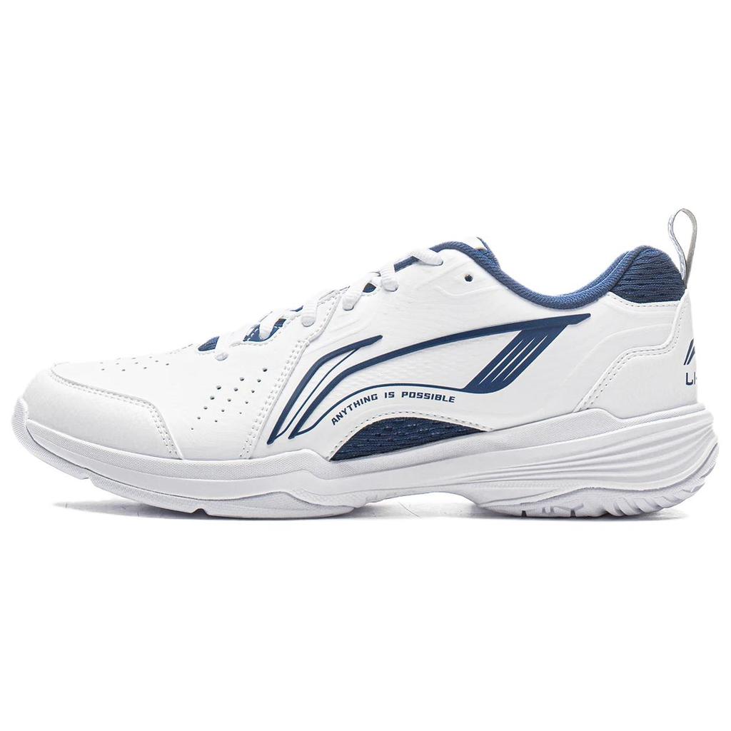 Li Ning Flying Eagle Comfortable Simple Breathable Lightweight Low-Top Badminton Shoes Unisex sneaker White Navy-Blue AYTU001-9