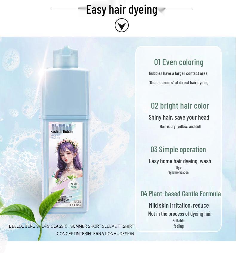 Honey Milk Tea Bubbly Hair Dye - Hazelnut Ash Brown, Bestseller Home Use Hair Color