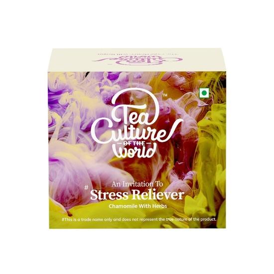 

Tea Culture of The World Stress Reliever | Lavender, Wild Sage,Chamomile | Soothing And Relaxing | Calming Teabags, 16 Count