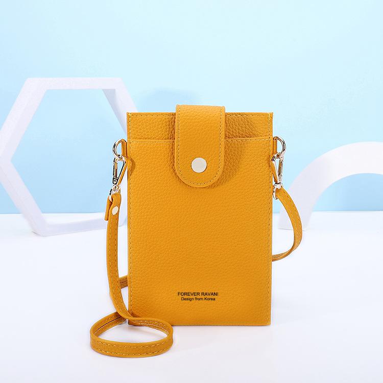 

Women Crossbody Phone Bag PU Leather Mobile Phone Pouch Touchscreen Wallet Purse Card Holder Coin Pocket Mini Shoulder Bag with Adjustable Strap жёлтый