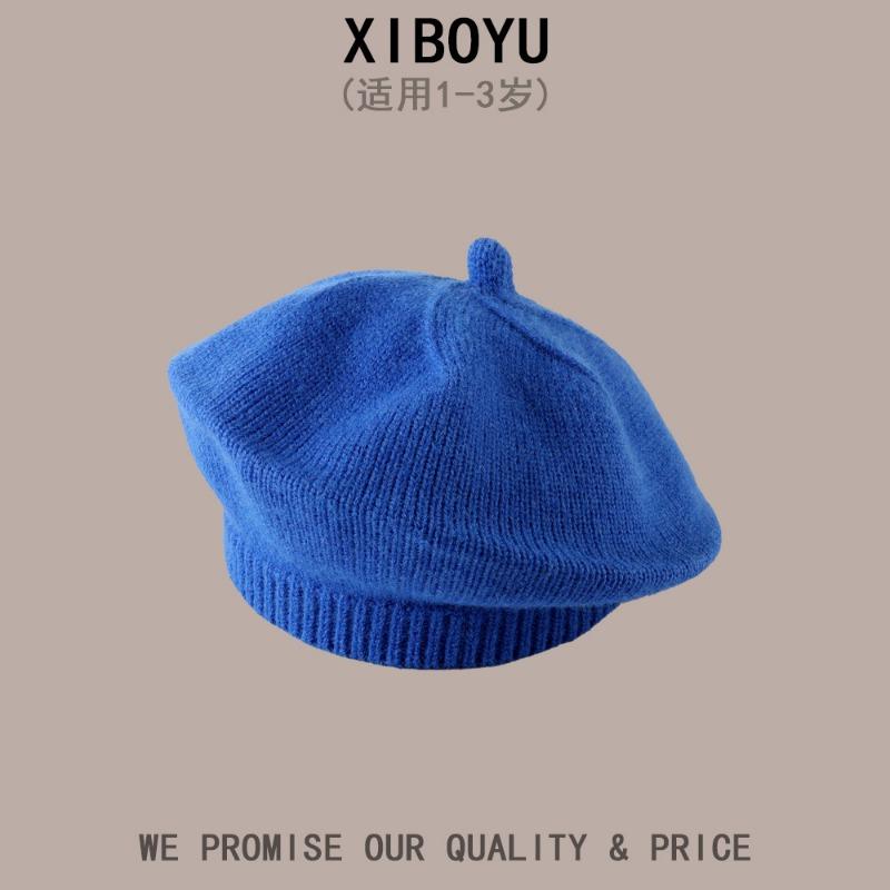 

Осенне-зимняя детская шапка тонкий детский берет для мальчиков и девочек шерстяная вязаная шапка однотонная милая шапка для малыша с соской