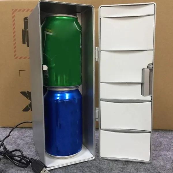 Small Fridge Freezer, Cooler and Warmer Mini Fridge Freezer, USB Refrigerator USB Frideg or Office for Home