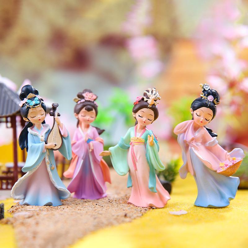 Şarap Dolabı ve Oturma Odası İçin Yaratıcı Retro Prenses Figür Dekorasyonu