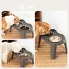 Large Capacity Dog Bowl Double Bowl Dog Food Feeding Basin Cat High Foot Bowl  Kitten Puppy