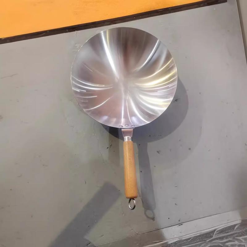 ZhiShi 32cm 430 Stainless Steel Wok