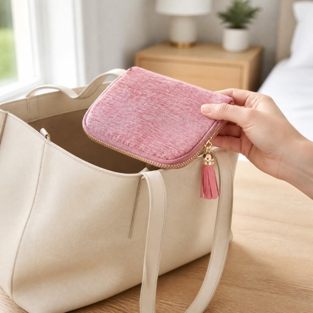 6 Layer Jewelry Organizer Bag Chenier Women Coin Purse Travel Jewelry Case Travel Commuting Daily