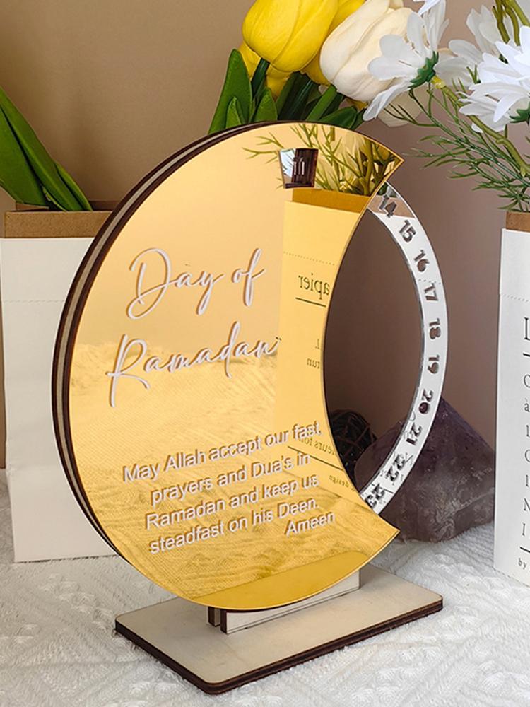 Acrylic Ramadan   Calendar  Middle Eastern Countdown  Calendar For  Eid Mubarak  Table Ornament  Muslim  Ramadan Party Gift