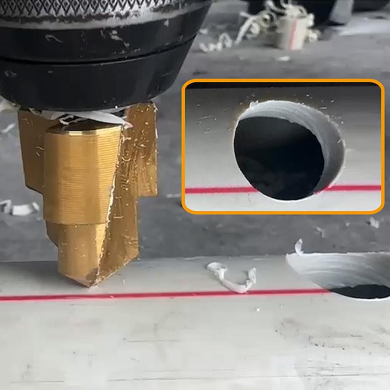 Three Blade Ppr Titanium Plated Upgraded Lifting Drill Bit Hexagonal Handle Water Pipe Drilling Reaming Repair Pipe Repair Tool