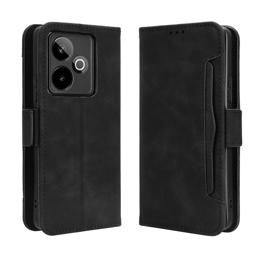 Für Realme GT7 5G (China)/Realme GT 7 5G Lederhülle Handy-Brieftaschen-Hülle mit mehreren Kartenfächern