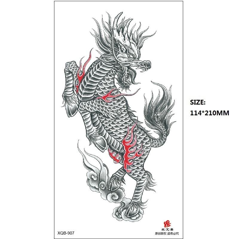 Men'S Auspicious Animal Hand-Painted Color Temporary Waterproof Tattoo Sticker Simulation Tattoo Sticker
