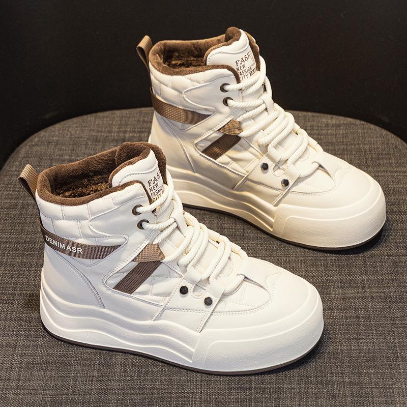 

Женские зимние новые толстые бархатные граммовые теплые высокие универсальные пушистые женские ботинки 41