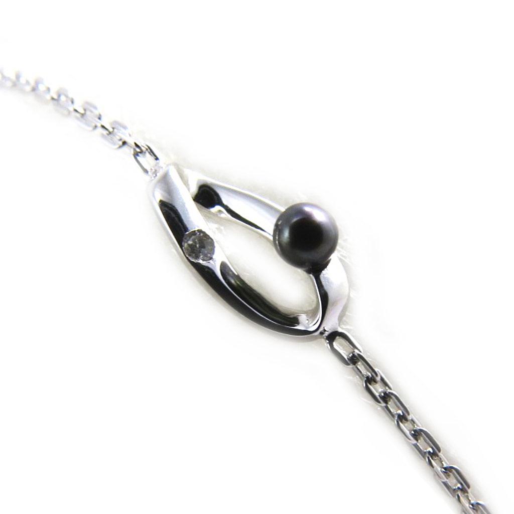 Altesse [M1129] - Silver Bracelet 'Pearl Beauty' Silver Gray