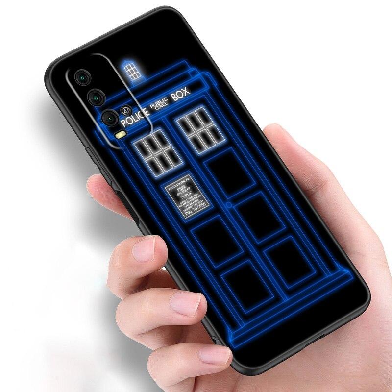 Custodia Tardis Box Doctor Who Van Gogh Per Xiaomi Redmi Note 11 10 9 8 Pro 11T 10T 10S 9S 8T 9 9A 9C 9T Cover Nera Coque Funda