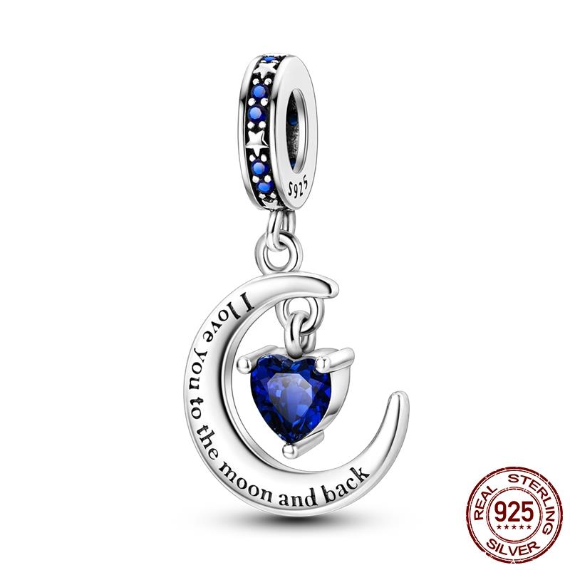 925 Silver Moments Keychain Charm Fit Original Silver Beade Ladies Gift