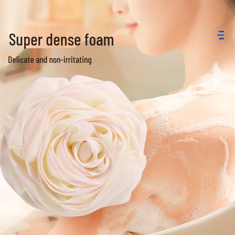 Luxurious Rose Bath Bomb for Women - Dense Foam, Non-Dispersing, with Large Bath Towel.