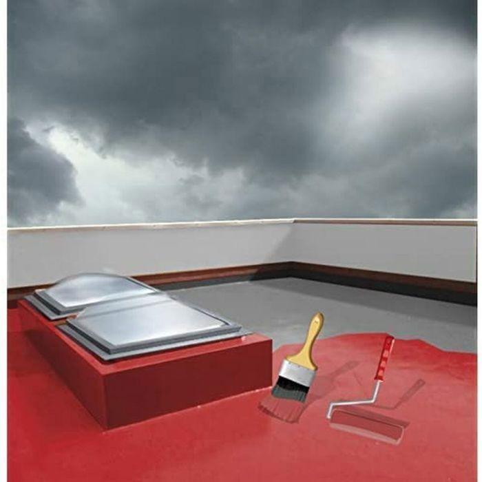 Joint d'etancheite - mastic d'etancheite Fischer - 547152 - Impermeabilizante 15L rojo con fibras