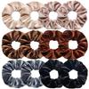 12pcs Vintage Women Pink Velvet Scrunchies Baby Girls Headwear White Black Blue Green Elastic Hair Bands Kids Hair Accessories